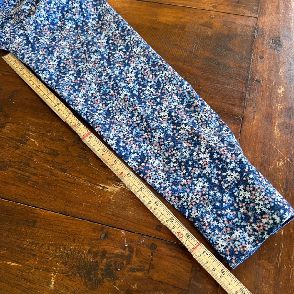 Society of Threads Slim Fit Blue Mini Ditsy Floral Print Button Up Dress Shirt S - Picture 10 of 10